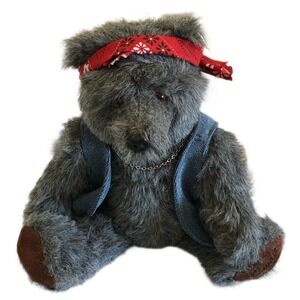 BEAR BOTTOMS by CLAUDIA Handmade Teddy Bear Willie Nelson Country Music Plush
